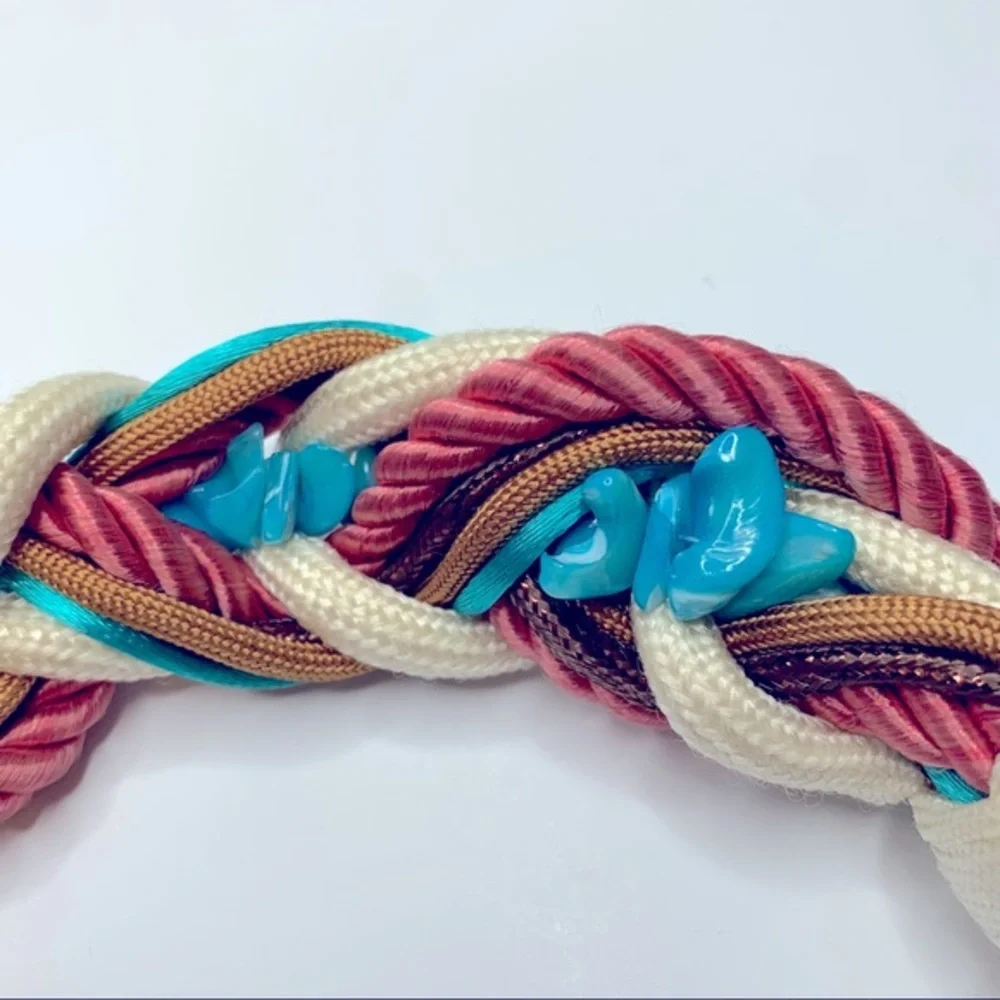 Vintage Leather‎ Shop 80s Braided Elastic Rope Belt